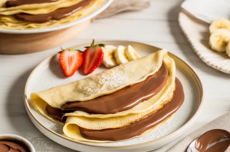Crêpes alla Nutella per colazione o dessert